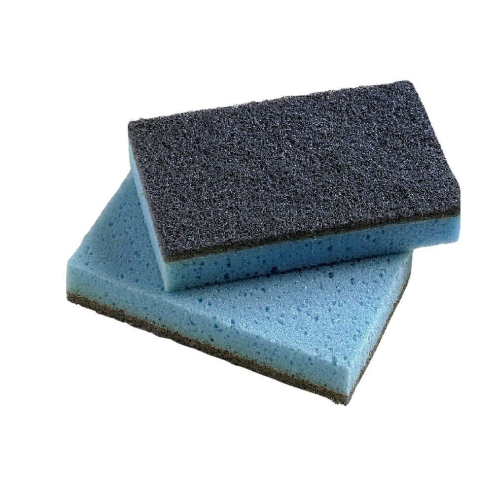 Scotch-Brite™ Almohadilla con Esponja 245 Laminado no raya, Azul, 95 mm x 158 mm, (12 Packs de 10 Unidades en cada Caja)